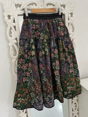 Vintage Jacquard Skirt-waist 26 to 32