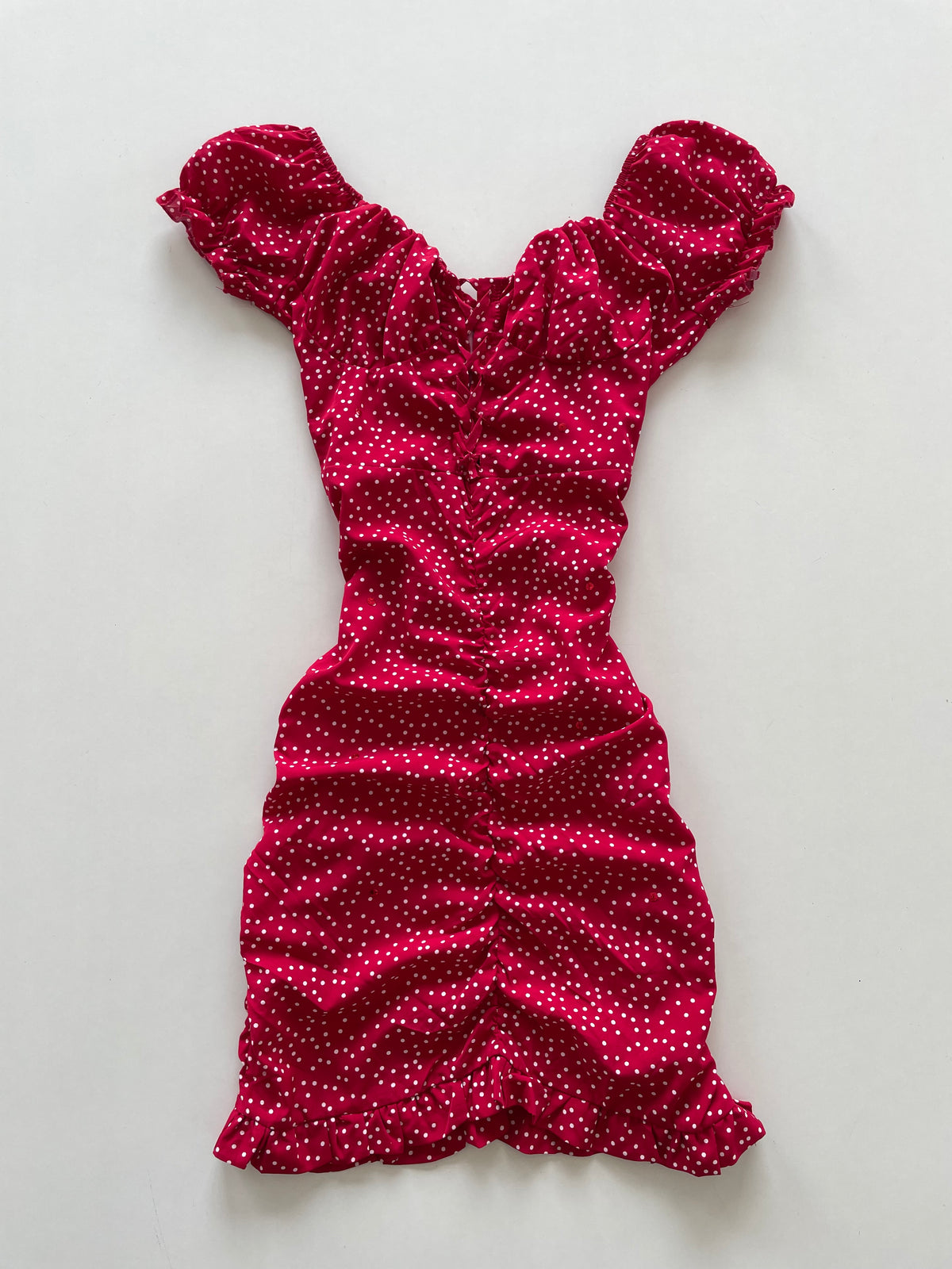 Polka Dot Red Dress-Bust 34
