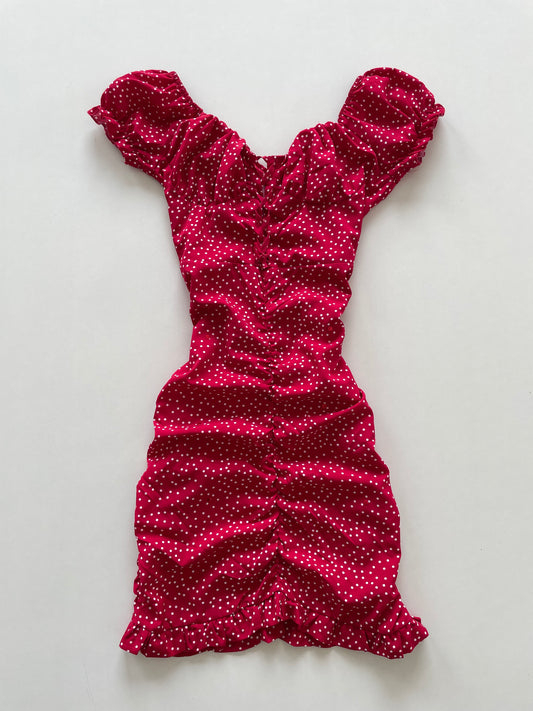 Polka Dot Red Dress-Bust 34