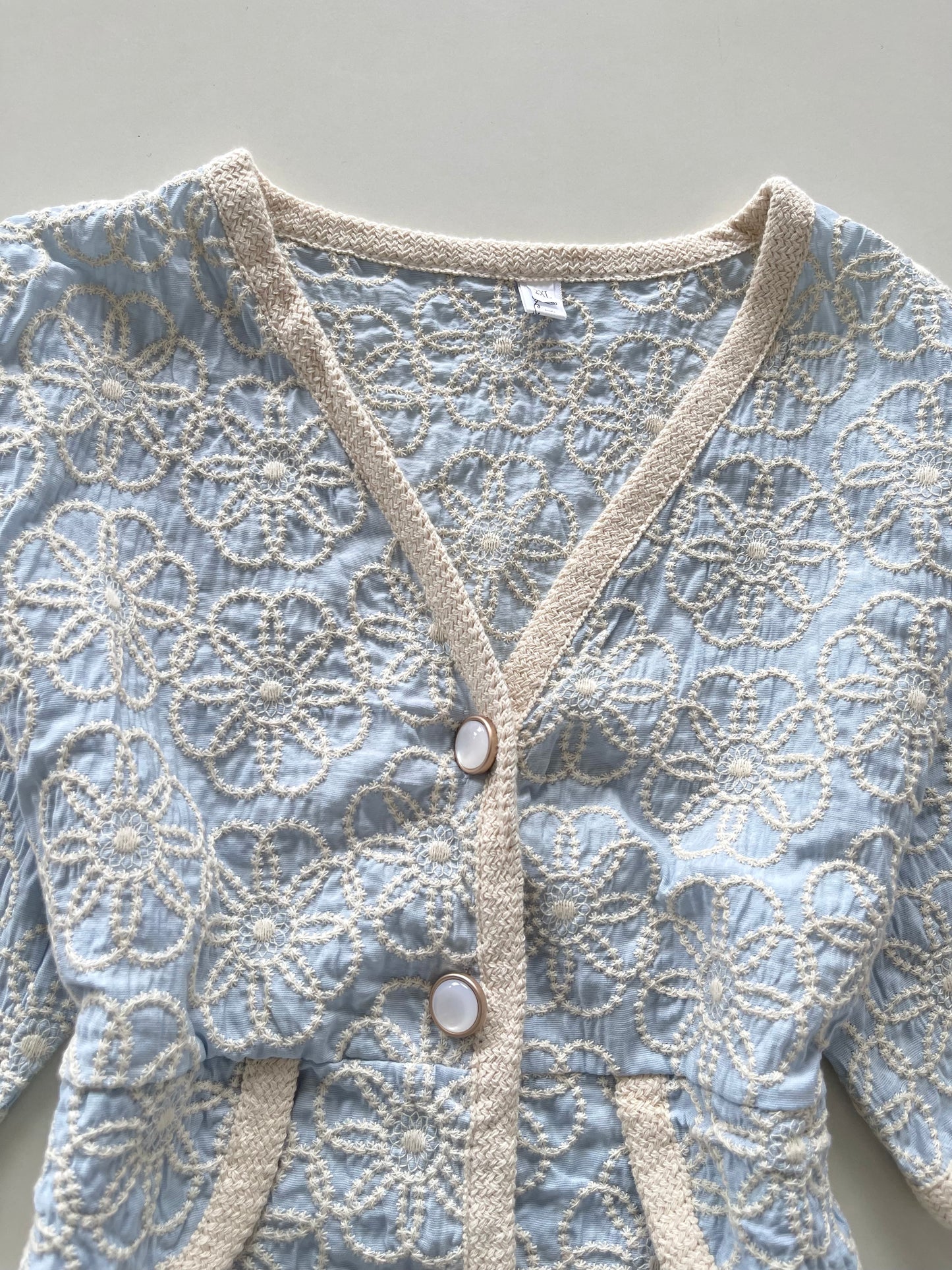 Korean Embroidered Top-Bust 38