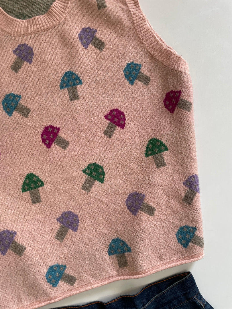 Shrooms Sweater Vest-Bust 44