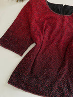 Load image into Gallery viewer, 100% Pure Silk Heavily Hand Embroidered Vintage Top-Bust 50