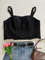 Load image into Gallery viewer, Sequin Black Top-Bust 44
