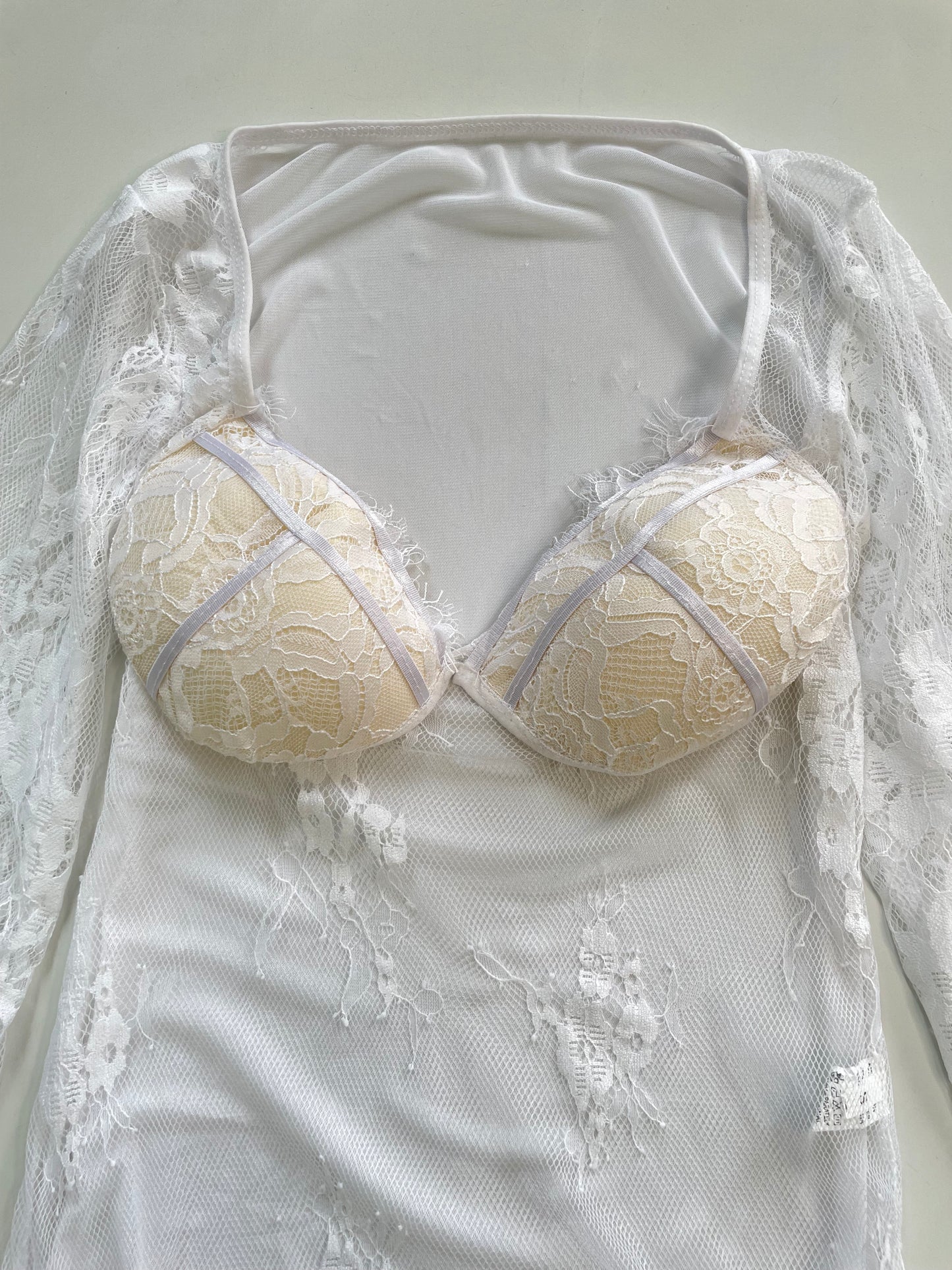 Lacy Sheer Bodysuit-Bust 34