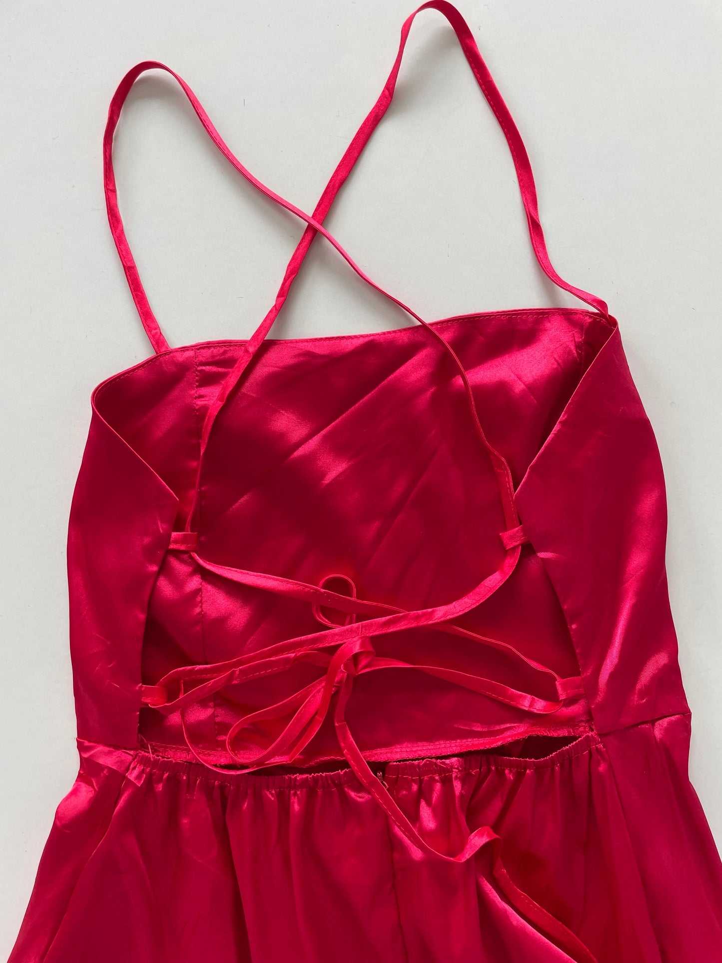 Satin Red Dress-Bust 34