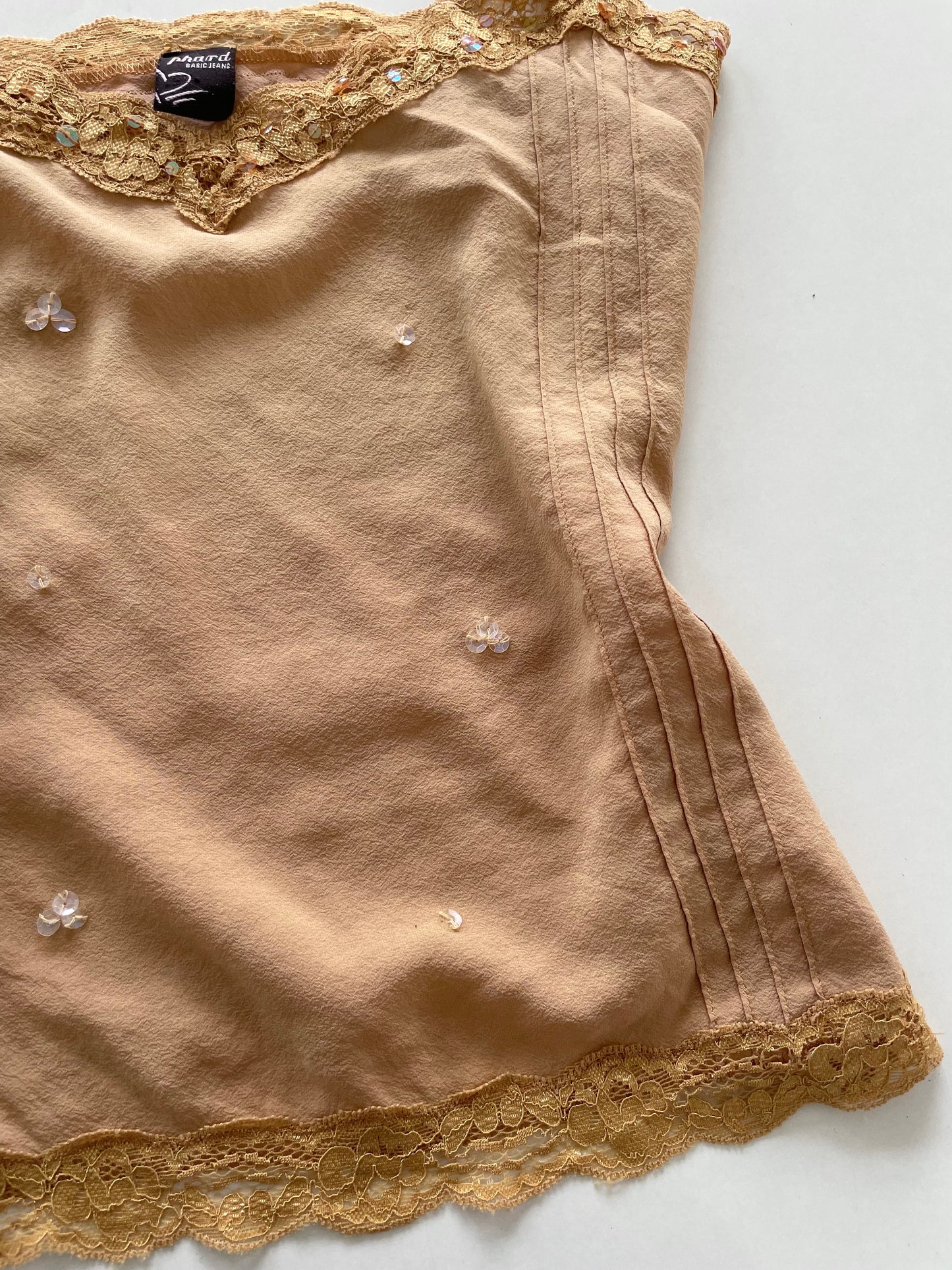 Phard 100% Silk Sequin Vintage Top-Bust 36