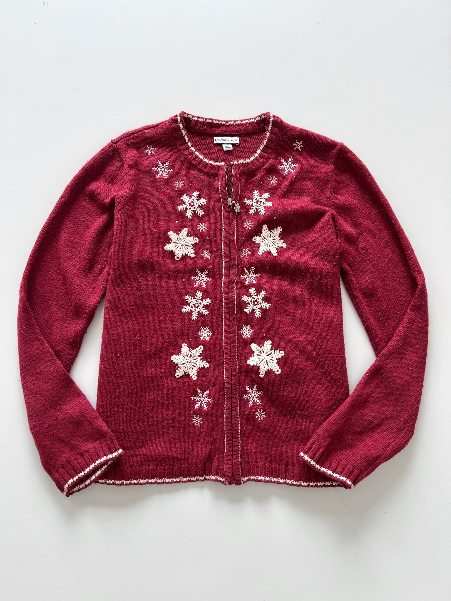 Croft&Barrow Embroidered Zipper -Bust 42
