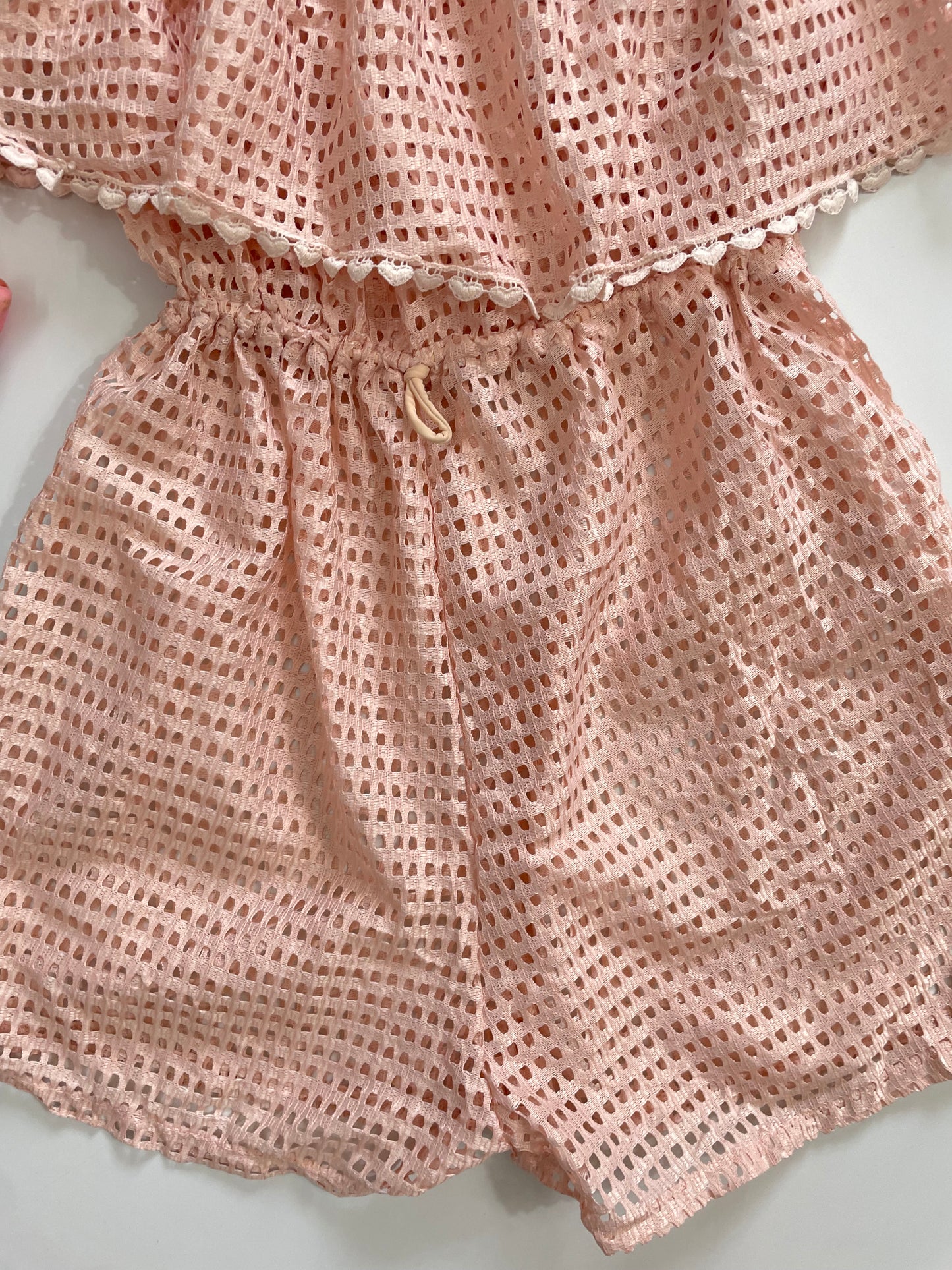 Peach Sheer Romper-Bust 30 to 34