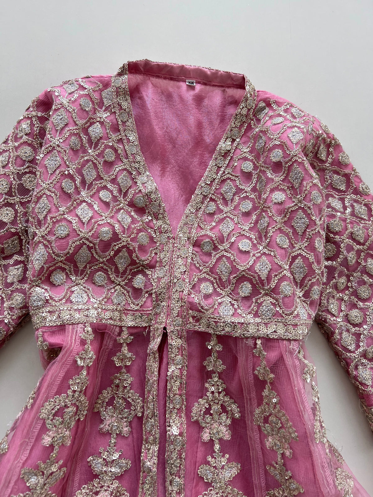 Heavily Embroidered Anarkali Dress-Bust 30