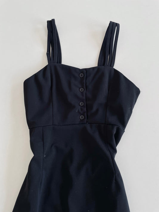 Solid Black Dress-Bust 28 to 30