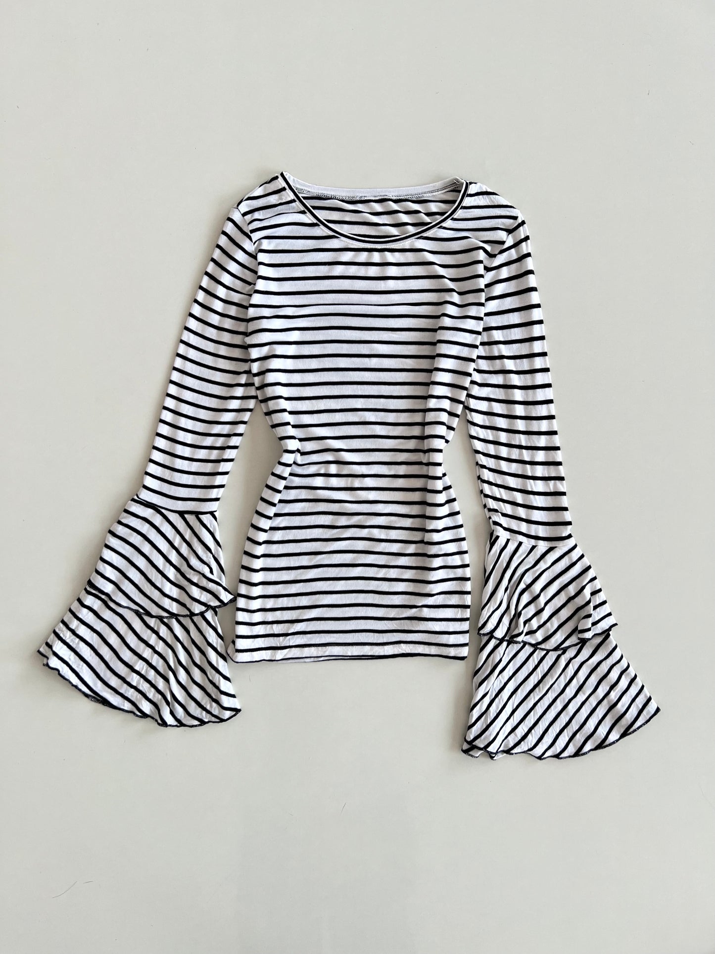 Dramatic Sleeve Cotton Top-Bust 32 to 34