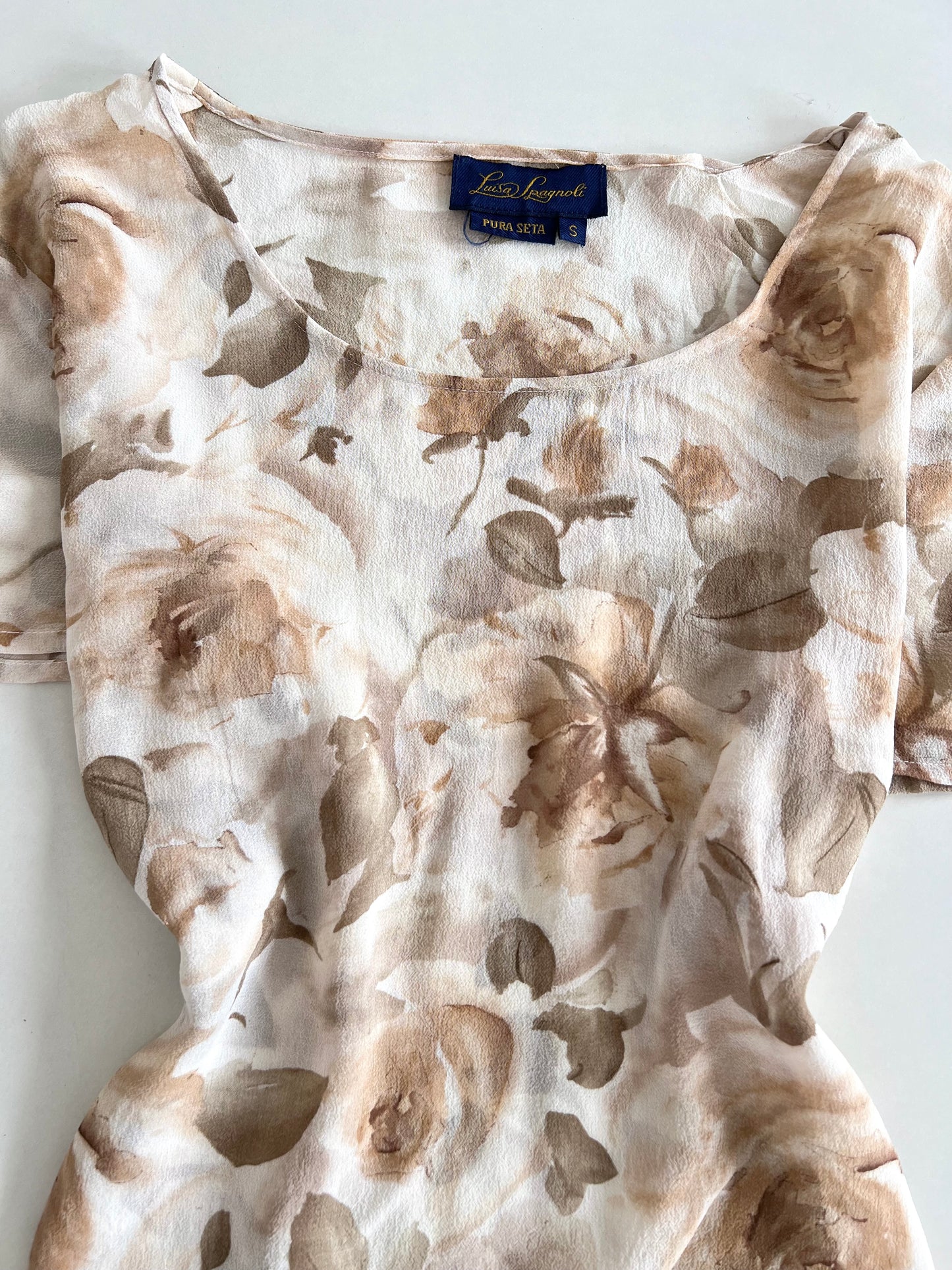 Luisa Ragnoli Sheer Pure Silk Top-Bust 38