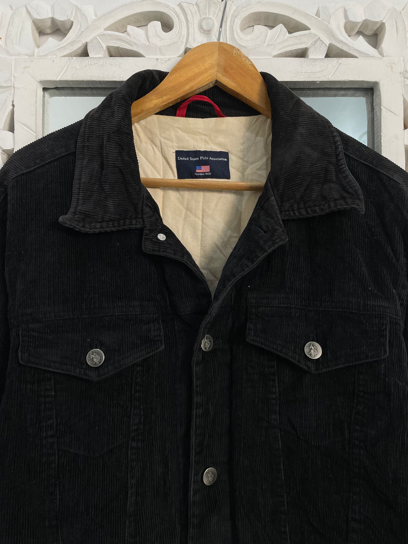 Super Thick Corduroy Puffer Shacket-Chest 44