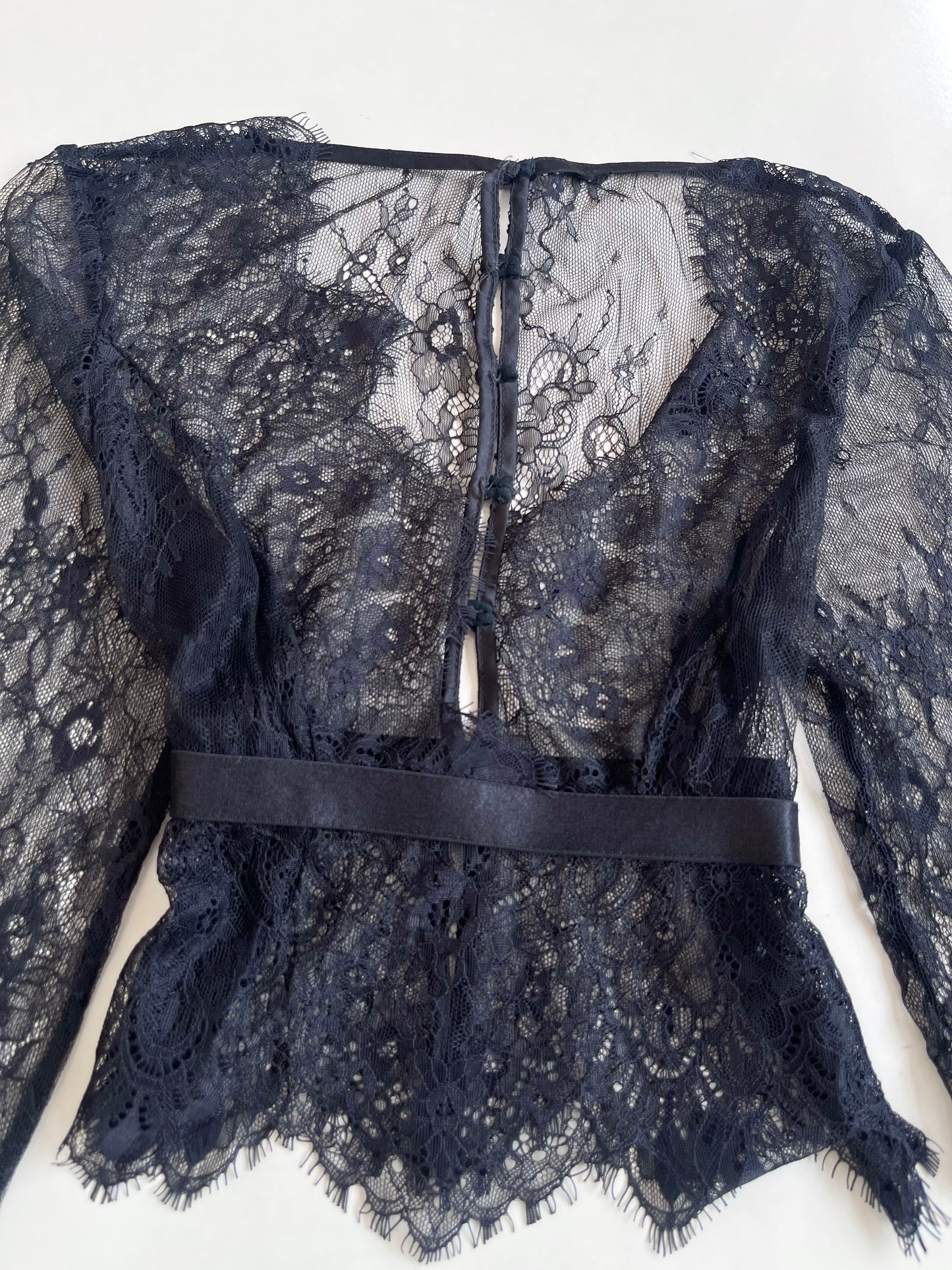 Lace Sheer Top-Bust 32