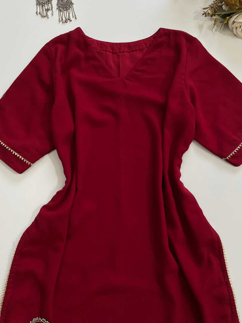 Maroon Kurti-Bust 44