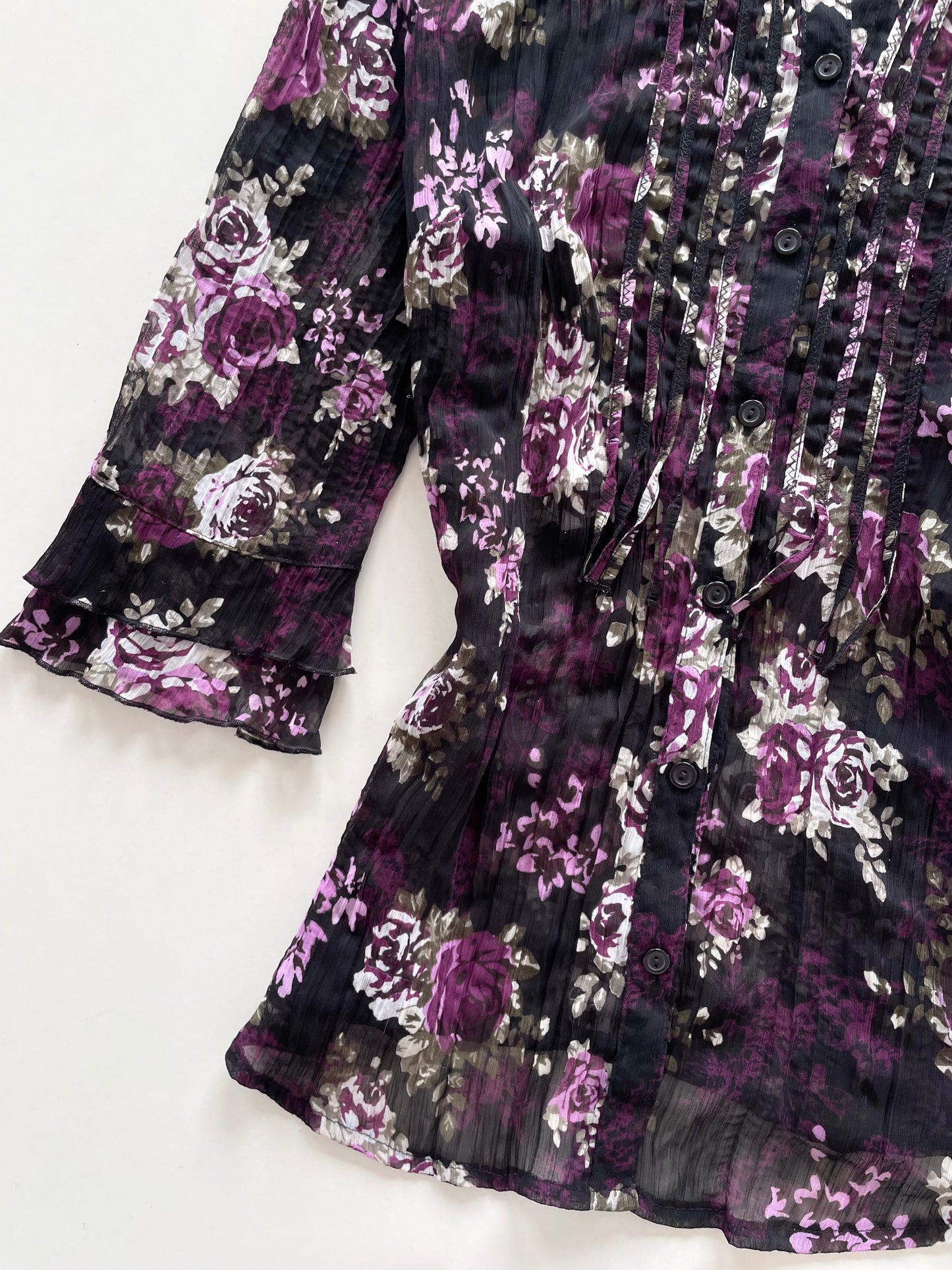 Canda Floral Sheer Shirt-Bust 48
