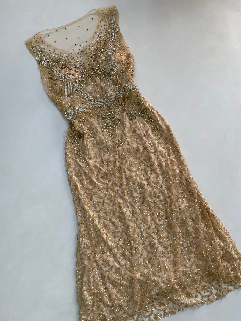 Heavily Embroidered Dress-Bust 38