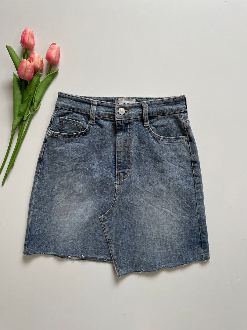 BLU BLUSH DENIM SKIRT - WAIST 24