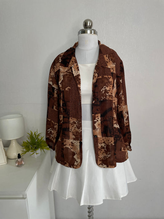 VINTAGE BROWN SHIRT - BUST 42