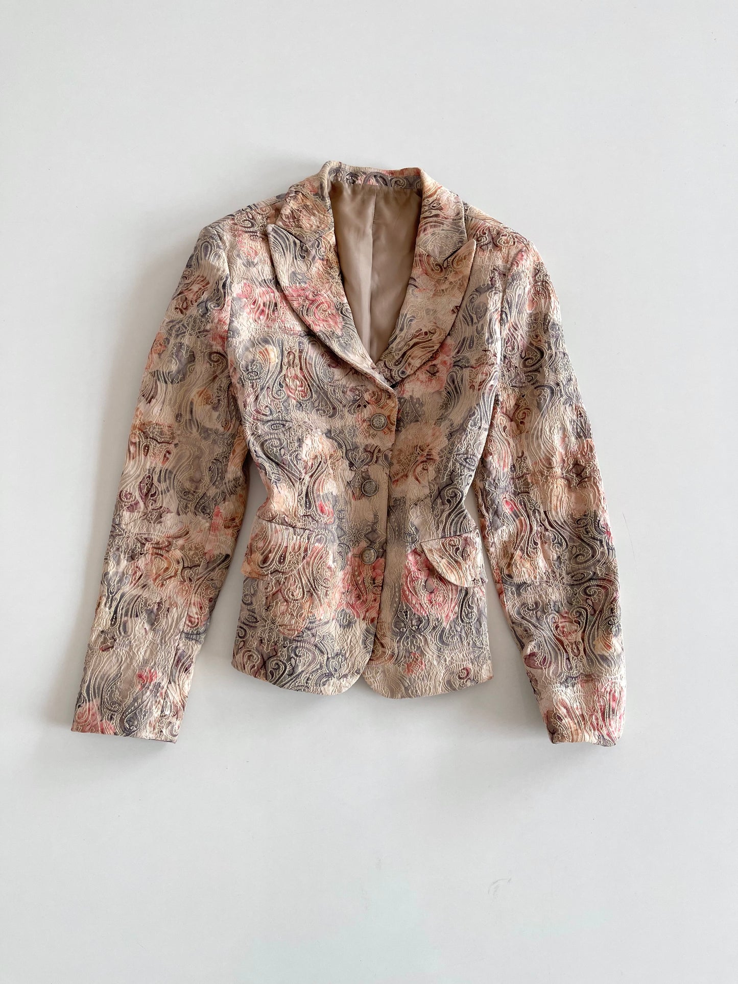 Paisley Embroidered Vintage Blazer-Bust 40