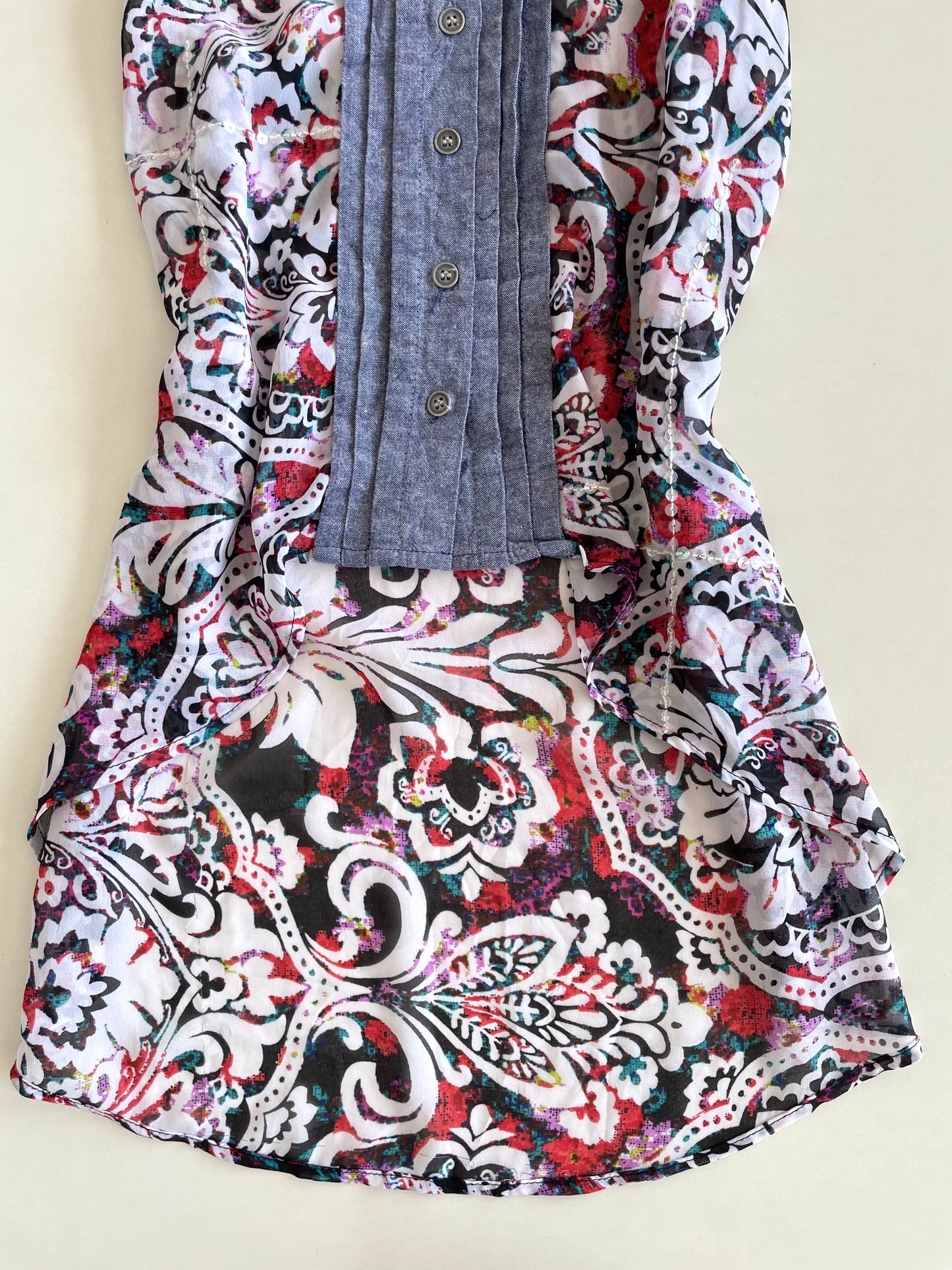 Material Girl Sheer Top-Bust 36
