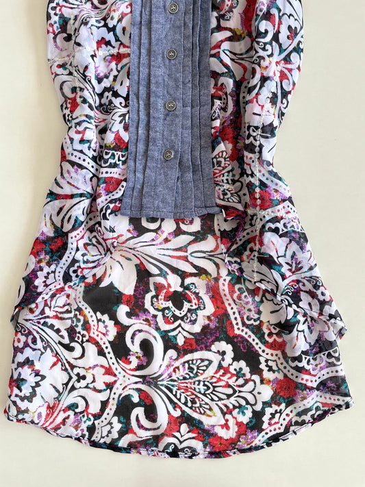 Material Girl Sheer Top-Bust 36