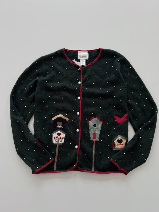 Christopher & Banks Hand Embroidered Christmas Sweater-Bust 42