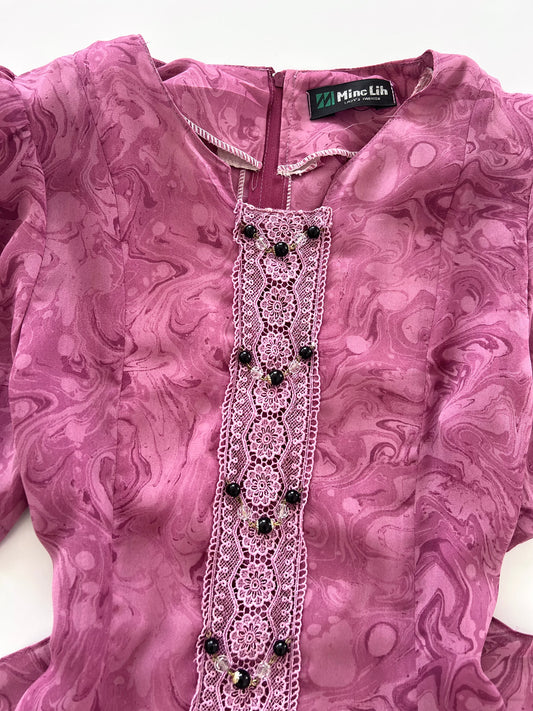 Minc Lih Lace Sheer Top-Bust 36