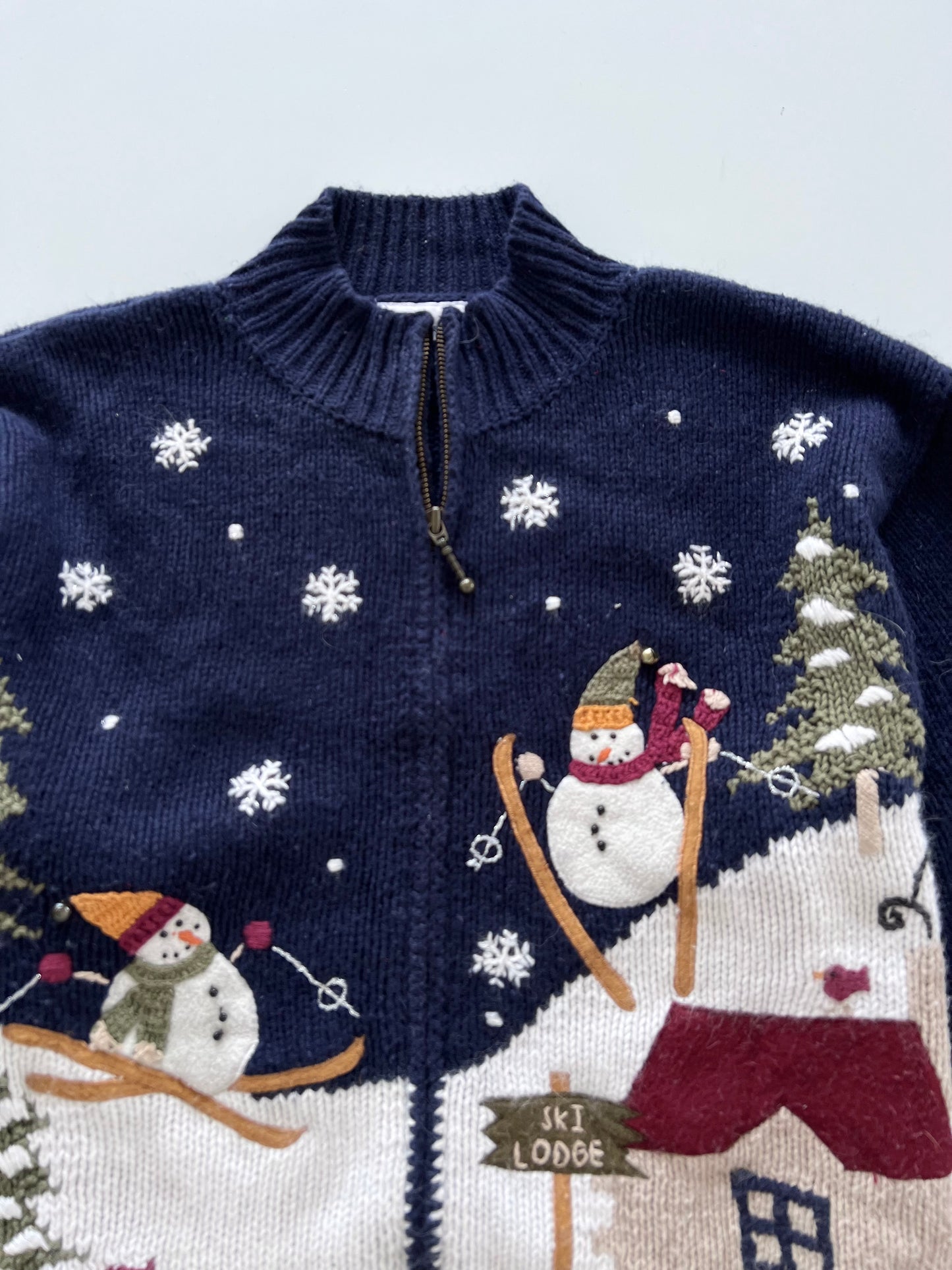 Croft&Barrow Christmas Zipper -Bust 50