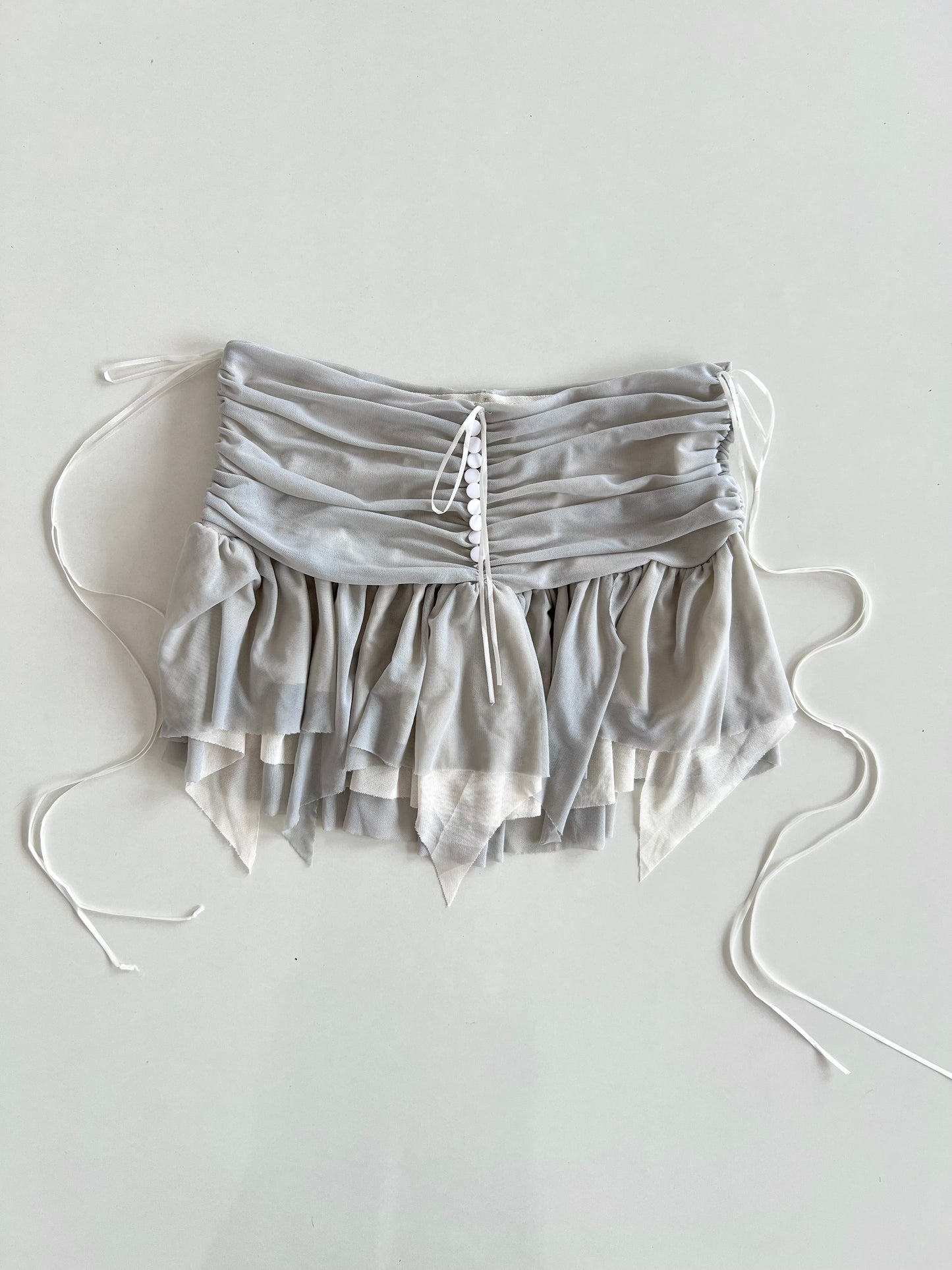 Asymmetric Ruffle Skirt-Waist 28 to 30