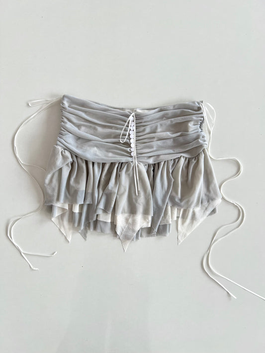 Asymmetric Ruffle Skirt-Waist 28 to 30