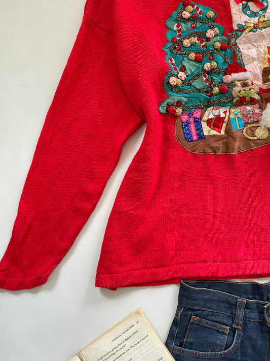 Embroidered Christmas Sweater-Bust 48