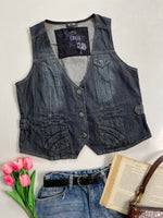 Load image into Gallery viewer, Cecil Denim Waistcoat-Bust 40
