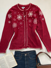 Croft & Barrow Embroidered Christmas Sweater-Bust 44