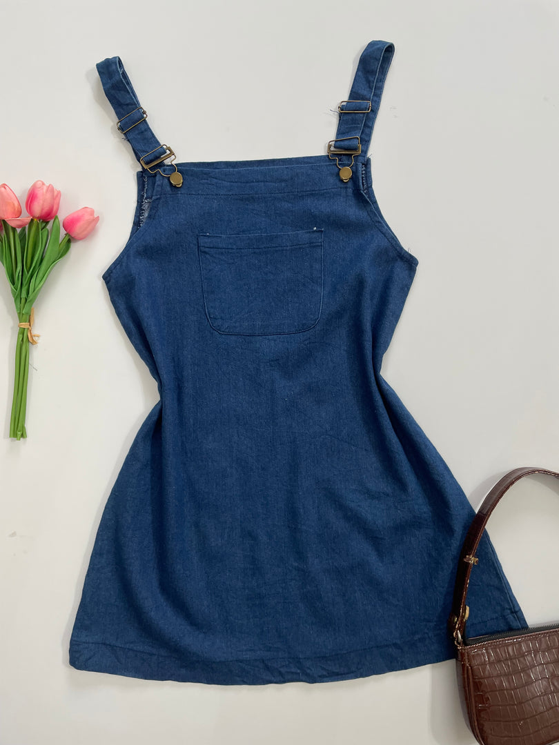 Deep Blue Denim Dress-Bust 34 to 36