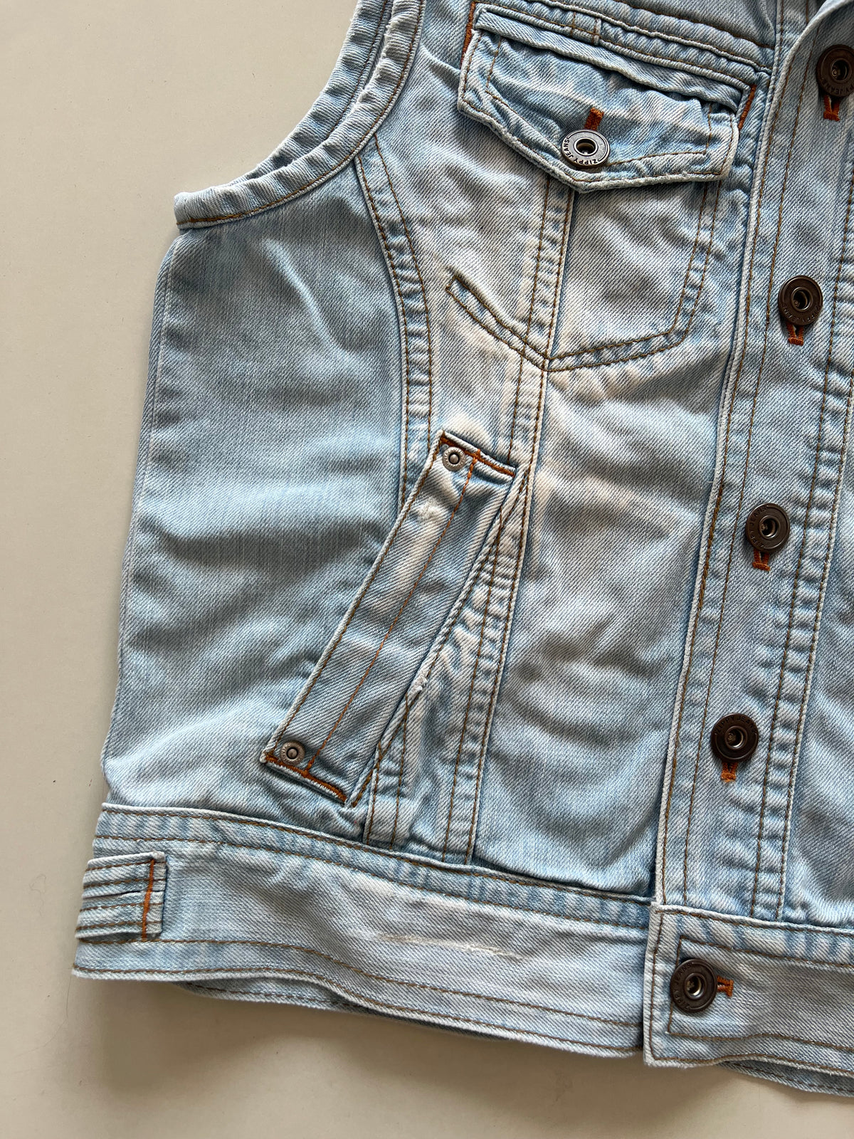 Lippy Ziggy Denim Vest-Bust 40