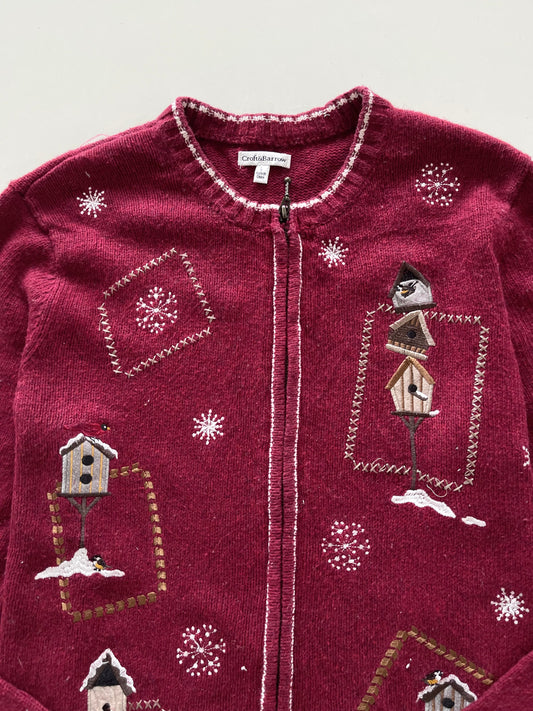 Croft & Barrow Embroidered Vintage Zipper-Bust 46