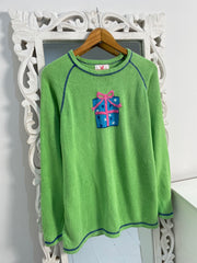 Quacker Factory Embroidered Sweater-Bust 42