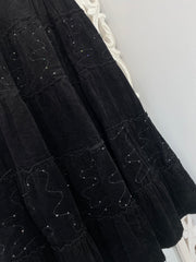 Vintage Sequin Corduroy Skirt-Waist 26 to 32
