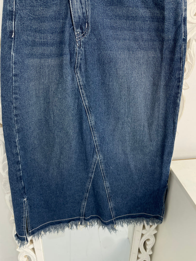 Denim Long Skirt-Waist 28