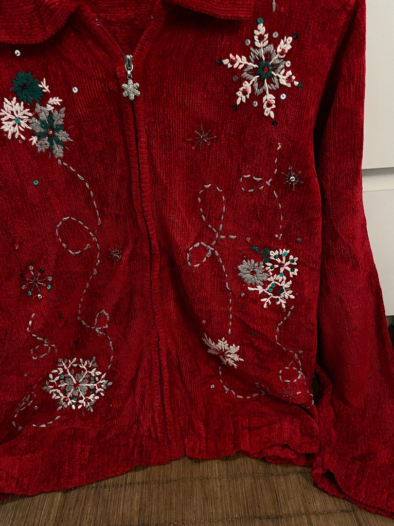 Embroidered Vintage Sweater-Bust 46