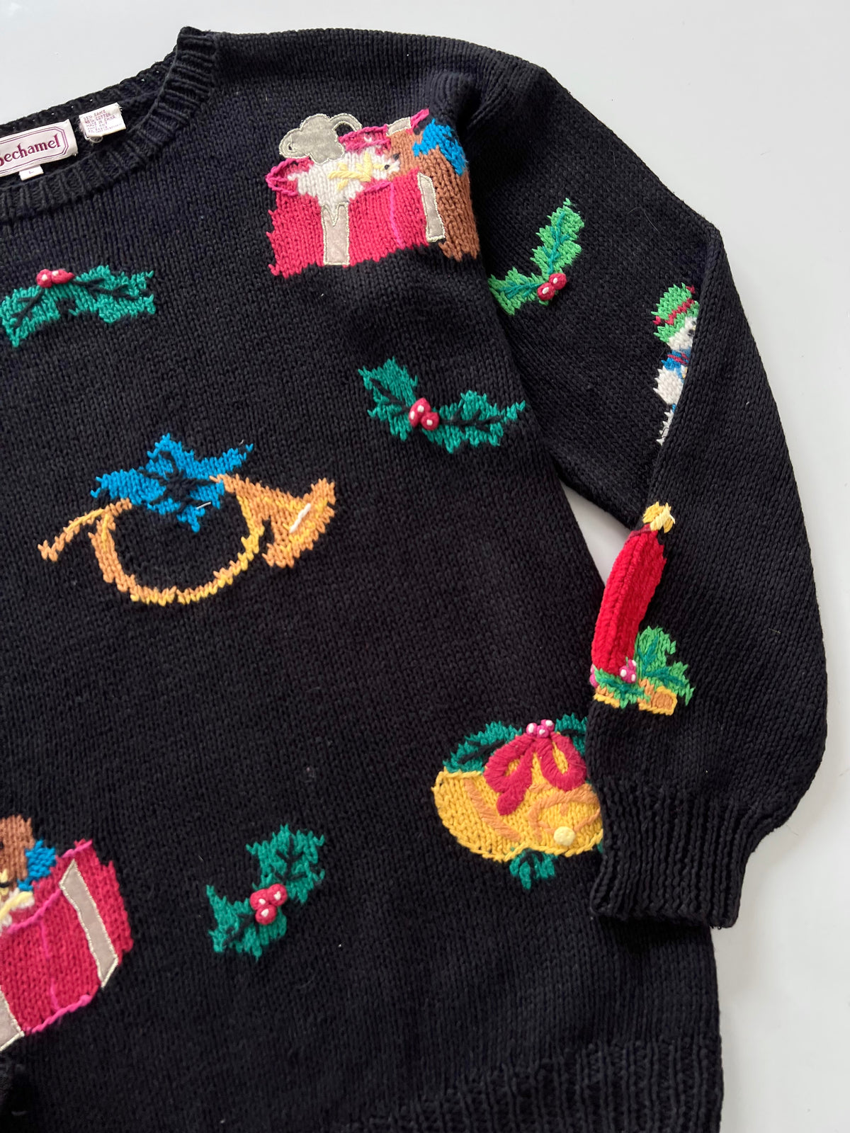 Bechamel Embroidered Christmas Sweater-Bust 50