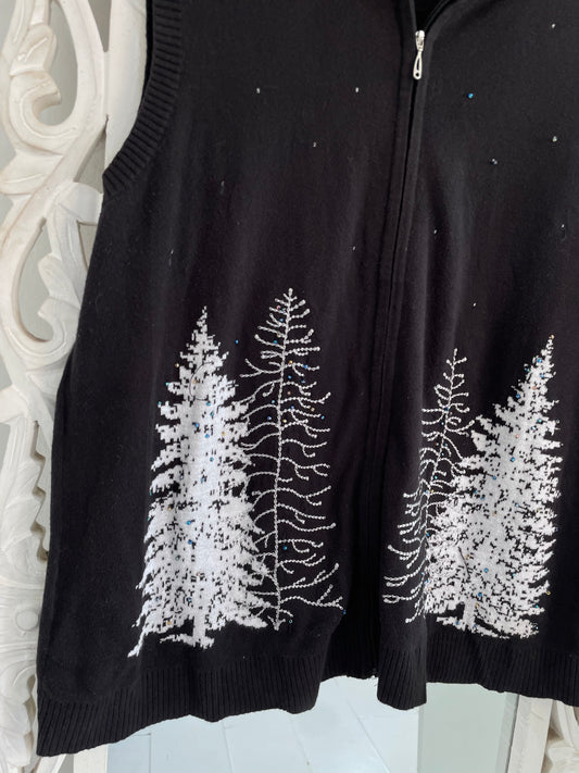Christopher & Banks Christmas Sweater Vest-Bust 44