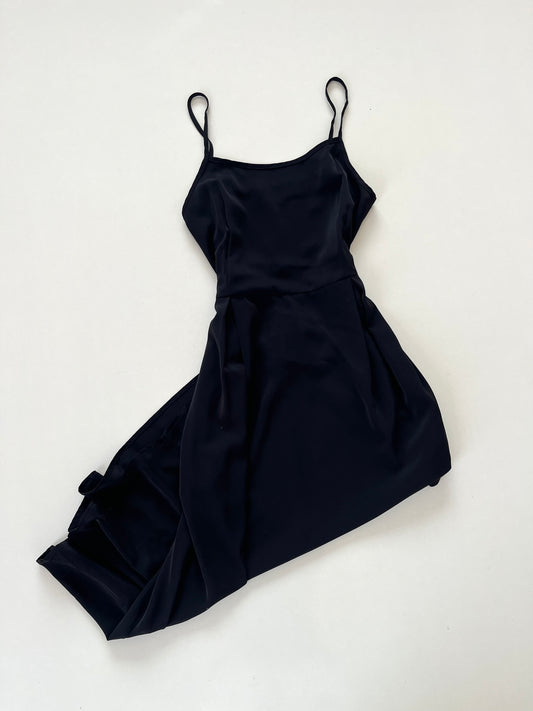 Solid Black Slip Dress-Bust 36