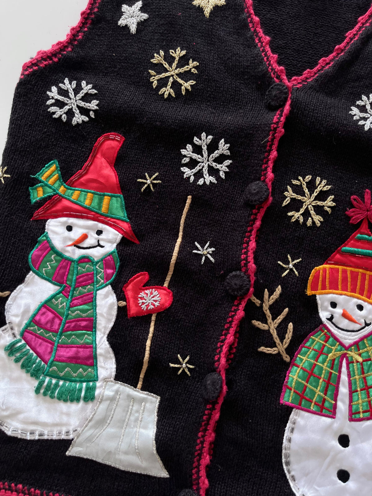 Nutcracker Embroidered Christmas Vest Sweater-Bust 46