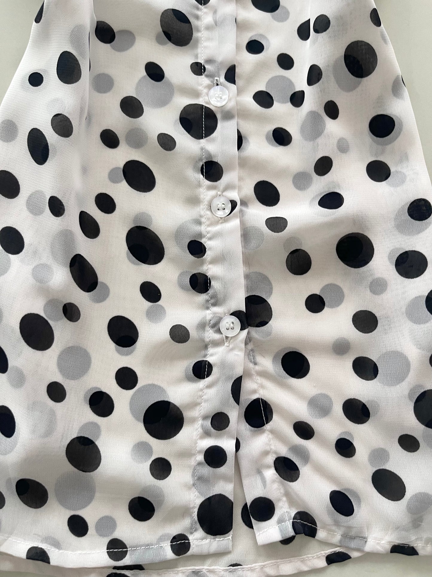 M&v Polka Dot Sheer Shirt-Bust 38