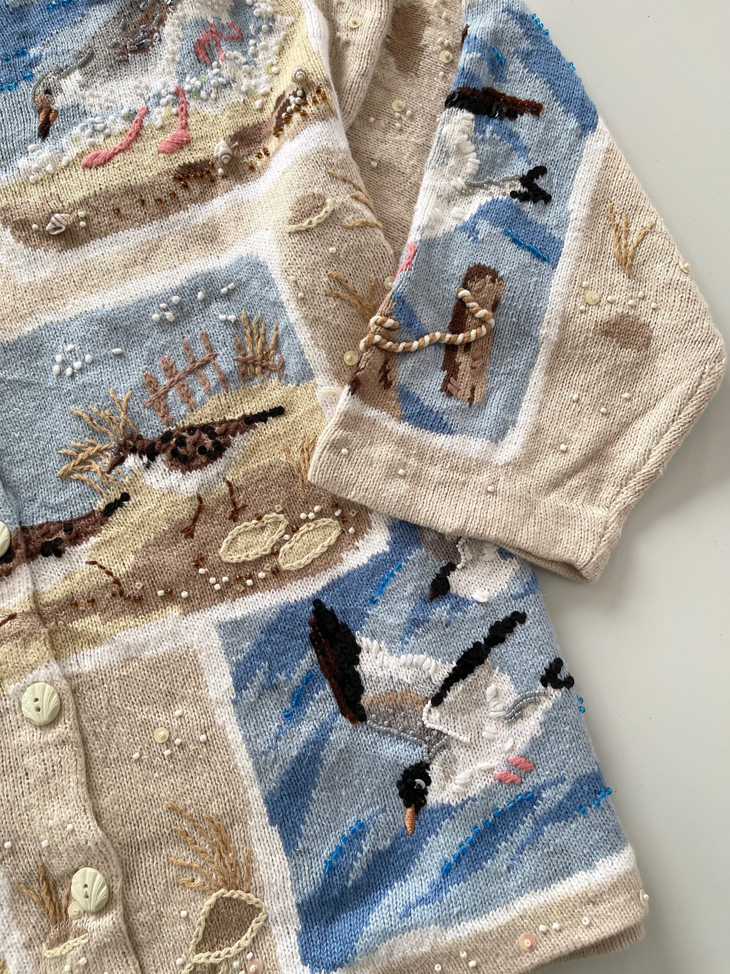 Design Options By Philip & Jane Gordon Hand Embroidered Landscape Sweater-Bust 50