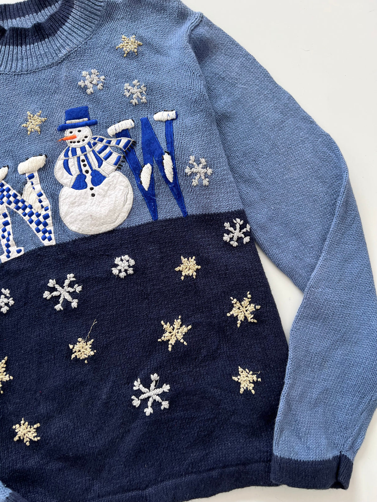 Basic Editions Holiday Embroidered Christmas Sweater-Bust 48