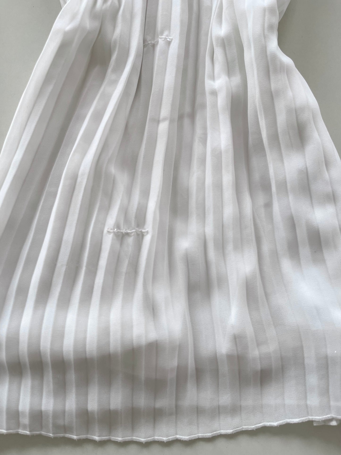 Bow Pleated White Top-Bust 34