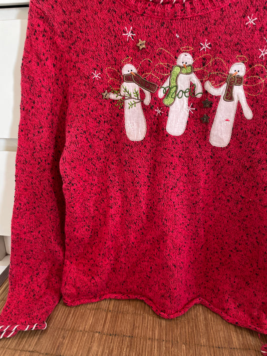 Christopher & Banks Embroidered Christmas Sweater-Bust 38